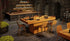 Ecosmart Fire Gin 90 (Bar) Fire Pit Table - Natural Finish / Stainless Steel Burner - ESF.O.GIN.90.B.NA