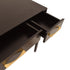 3 Drawer Desk Mahogany Black Stain