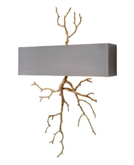 Wall Lamp Brass Finish And Metal Shade