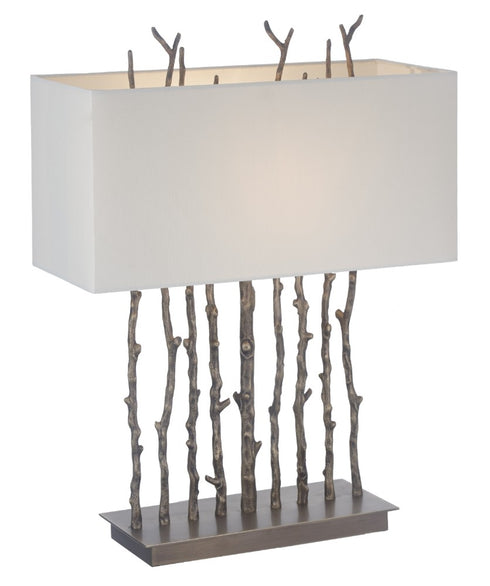 Table Lamp with Antique Brass Finish