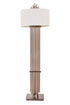 Dark Antique Brass Floor Lamp With Cream Shade