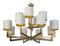 4 + 8 Arm Antique Brass Finish Chandelier 90cm Diameter