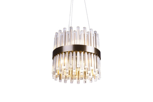 Pendant Light 40.5cm Diameter With Antique Brass Finish