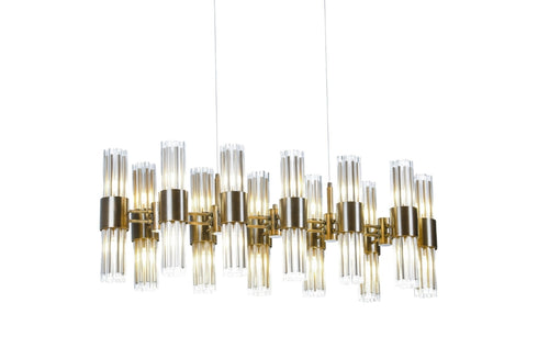Over Dining Table Chandelier - Antique Brass Finish