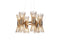 Chandelier 60cm Diameter - Brushed Antique Brass Finish And Clear Glass