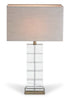 Brass And Clear Crystal Table Lamp