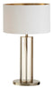 Tall Antique Brass Finish Table Lamp