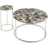 Libra Agate Round Coffee Table On Nickel Frame