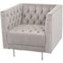 Libra Arya Mink Velvet Button Detail Occasional Chair