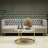 Libra Arya Mink Velvet Button Detail Three Seater Sofa
