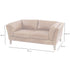 Libra Botanical Tan Leather Two Seater Sofa