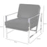 Libra Caverly Black Velvet Chrome Frame Occasional Chair