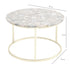 Libra Agate Round Coffee Table on Brass Frame