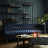 Libra Arya Blue Velvet Button Detail Three Seater Sofa