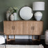 Libra Dowell Four Door Mindi Wood Buffet Cabinet With Parquetry Design