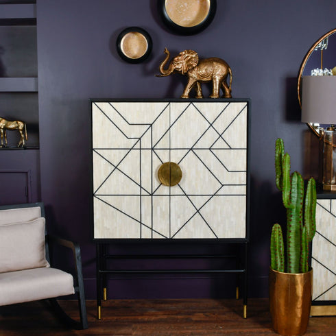 Libra Rialto Bone Bar Cabinet