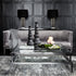 Libra Belgravia Stainless Steel and Glass Square Coffee Table 120x120x42cm