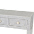 Libra Floreat Bone Inlay Four Drawer Grey Console