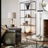 Libra Patterdale Hand Forged Shelving Unit Table Dark Bronze with Glass Shelves