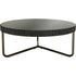 Libra Knightsbridge Round Coffee Table Set of 2 with Black Tinted Glass