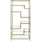 Libra Ullswater Iron Shelving Unit Aged Champagne Finish, Floating Glass Shelves