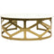 Libra Metropolitan Coffee Table Metallic Champagne Finish with Off-White Marble