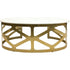 Libra Metropolitan Coffee Table Metallic Champagne Finish with Off-White Marble