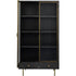 Libra Hartley Iron and Reeded Glass Tall Cabinet