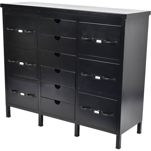 Libra Borough Industrial Metal 12 Drawer Chest