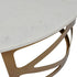 Libra Metropolitan Coffee Table Satin Bronze Finish with Off-White Marble