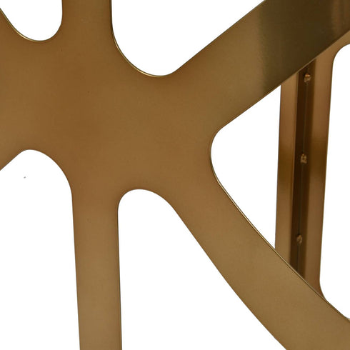 Libra Metropolitan Console Table Satin Bronze with Off-White Marble Top