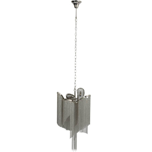 Libra Niagara Silver Chain 6 Bulb Pendant Lamp Small