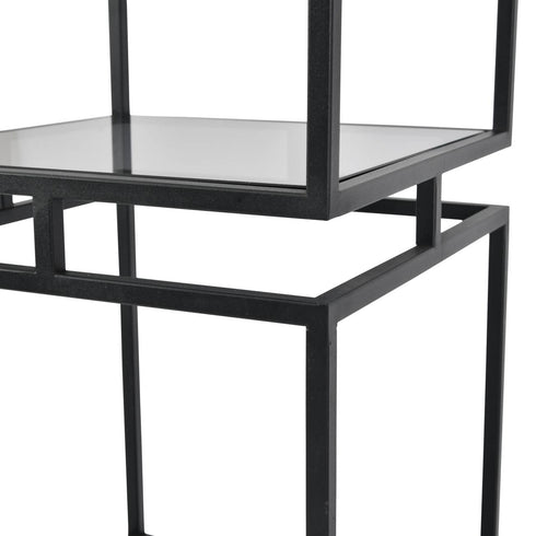 Libra Abington Black Frame and Tinted Glass Display Unit