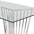 Libra Abington Stainless Steel Frame and Clear Glass Dining Table 200cm