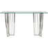 Libra Abington Stainless Steel Frame and Clear Glass Console Table
