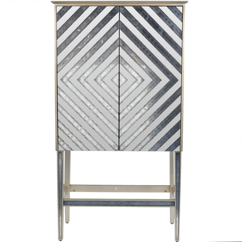 Libra Lexington Antique Mirrored Bar Cabinet