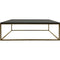 Libra Kirkstone Iron Coffee Table Aged Champagne Finish with Galaxy Slate Top Small 12
