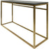 Libra Kirkstone Iron Console Table in Aged Champagne Finish Galaxy Slate Large 140x41x