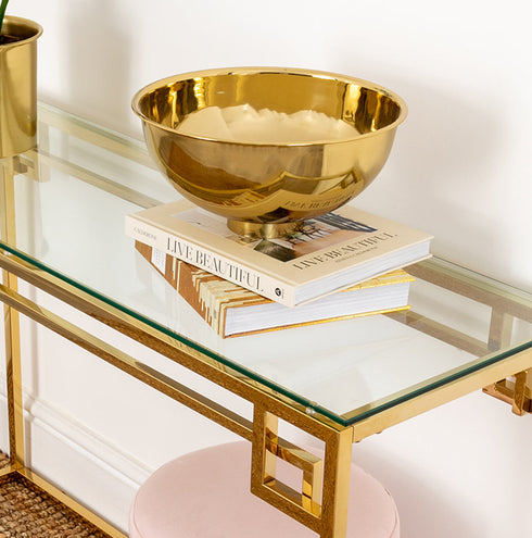 Native Home Lifestyle Gold Plated Mirror Polished Bowl