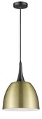 Pendant Luminaire In Antique Brass And Matt Black LL00001