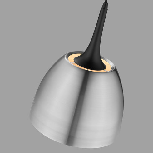 Pendant Luminaire In Satin Nickel And Matt Black LL00004