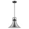 Pendant Luminaire In Satin Nickel And Matt Black LL00011