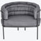 Libra Angus Club Chair Concrete Colour Leather