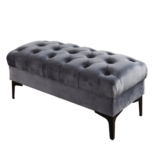 Native Home Lifestyle Button Bench Grey