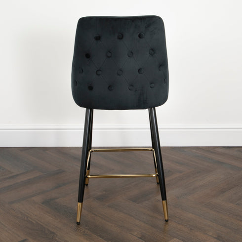 Native Home Lifestyle Chesterfield Black Kitchen Bar Stools (Set Of 2)