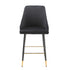 Native Home Lifestyle Chesterfield Black Kitchen Bar Stools (Set Of 2)