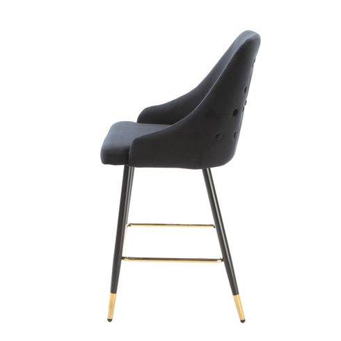 Native Home Lifestyle Chesterfield Black Kitchen Bar Stools (Set Of 2)