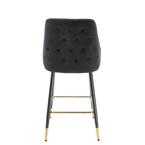 Native Home Lifestyle Chesterfield Black Kitchen Bar Stools (Set Of 2)