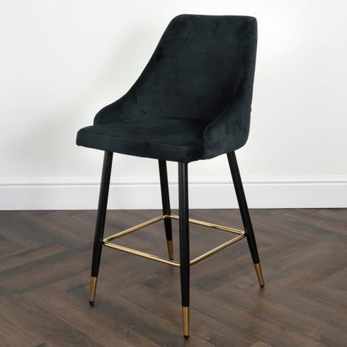 Native Home Lifestyle Chesterfield Black Kitchen Bar Stools (Set Of 2)