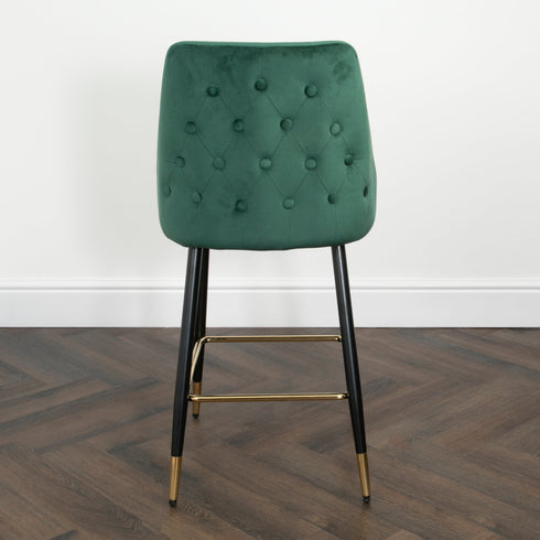 Native Home Lifestyle Chesterfield Green Kitchen Bar Stools (Set Of 2)